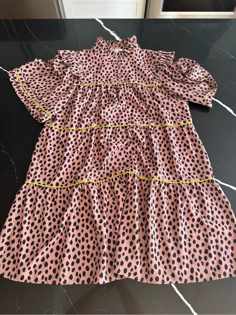 Crosby Dress with Black Spot Print - Picture 1 of 7